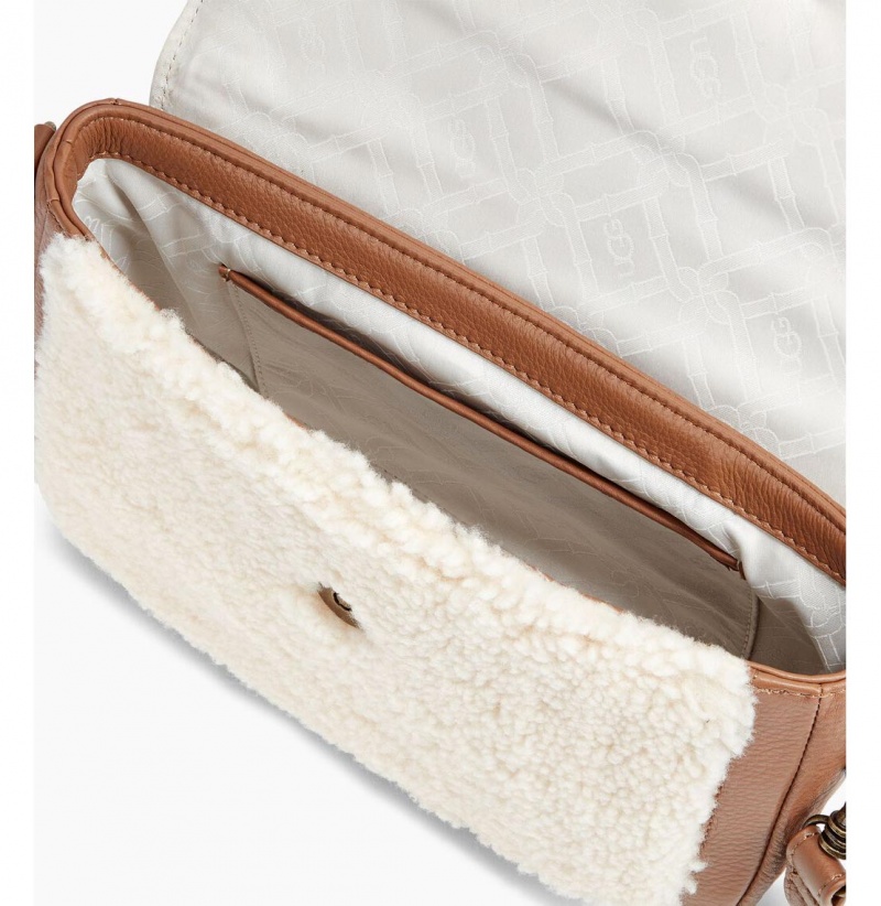 UGG Dalton Crossbody Sheepskin Kabelka Damske Hnede Béžové | SK-895LGADKI