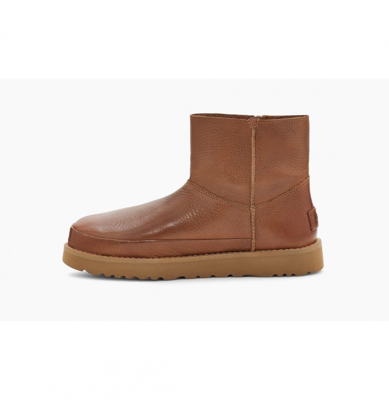 UGG Deconstructed Mini Zip Kozene Cizmy Damske Hnede | SK-918ZMGCOS