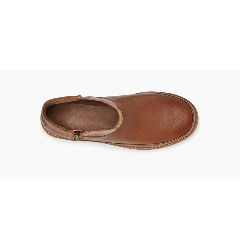 UGG Deconstructed Mini Zip Kozene Cizmy Damske Hnede | SK-918ZMGCOS
