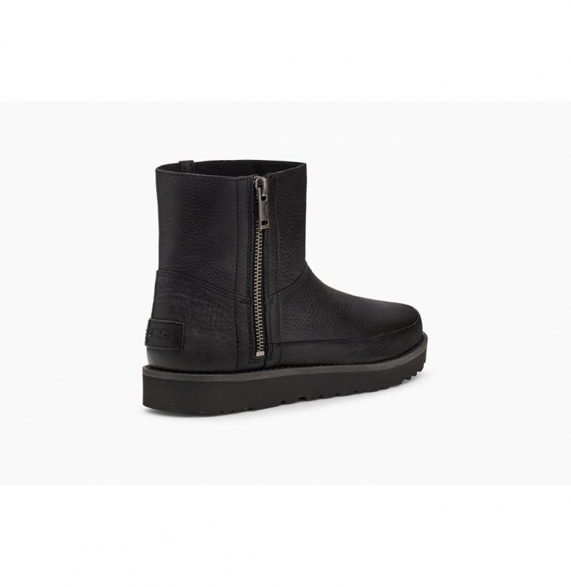 UGG Deconstructed Mini Zip Kozene Cizmy Damske Čierne | SK-095DJTQKE
