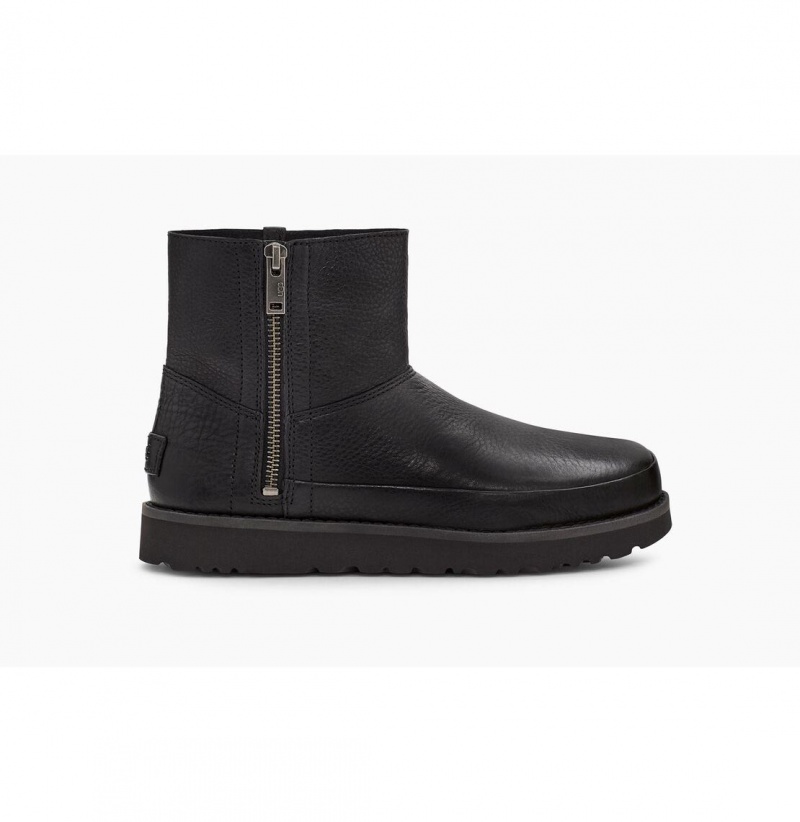 UGG Deconstructed Mini Zip Kozene Cizmy Damske Čierne | SK-095DJTQKE