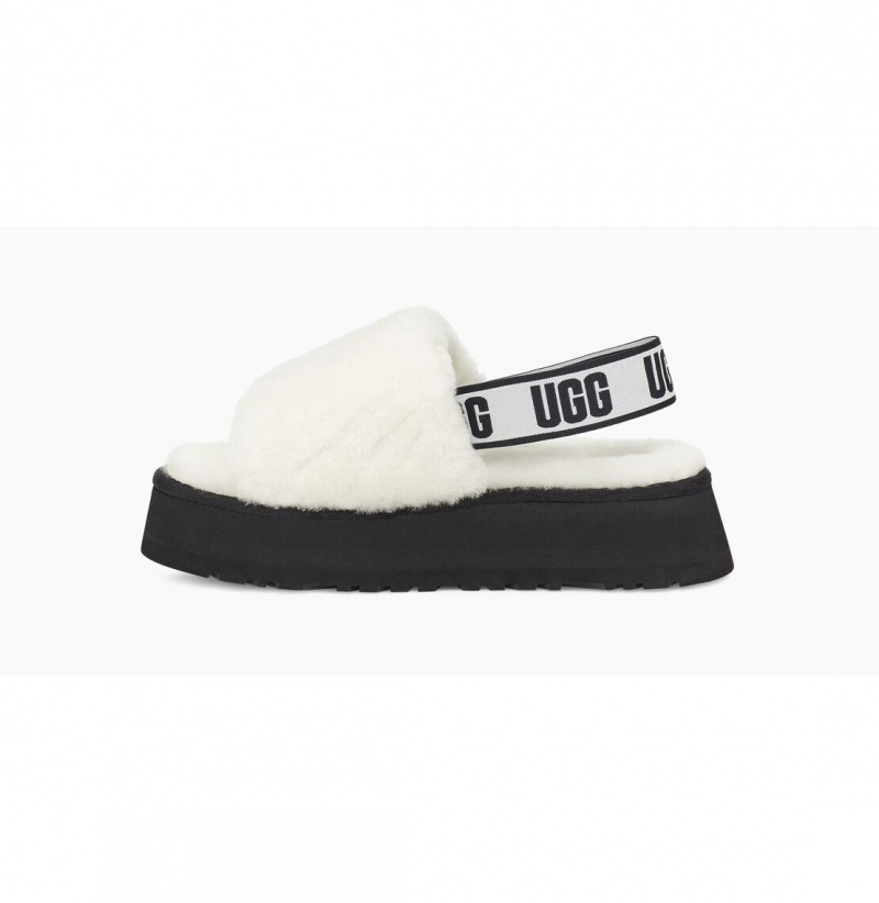 UGG Disco Slapky Papuce Damske Biele | SK-708SAWXND