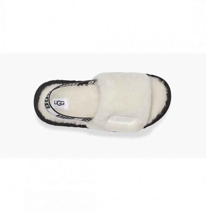 UGG Disco Slapky Papuce Damske Biele | SK-708SAWXND
