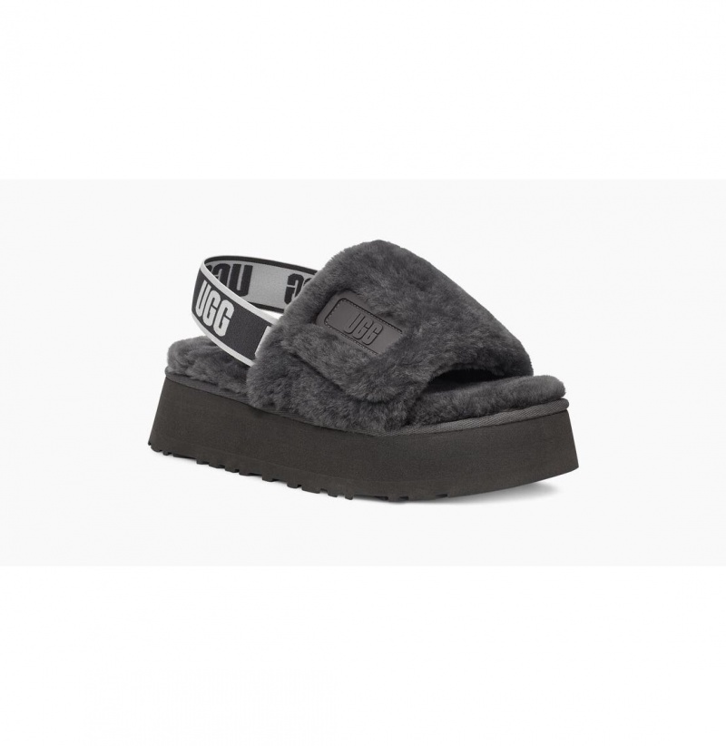 UGG Disco Slapky Papuce Damske Tmavo Siva | SK-069KPBXIY
