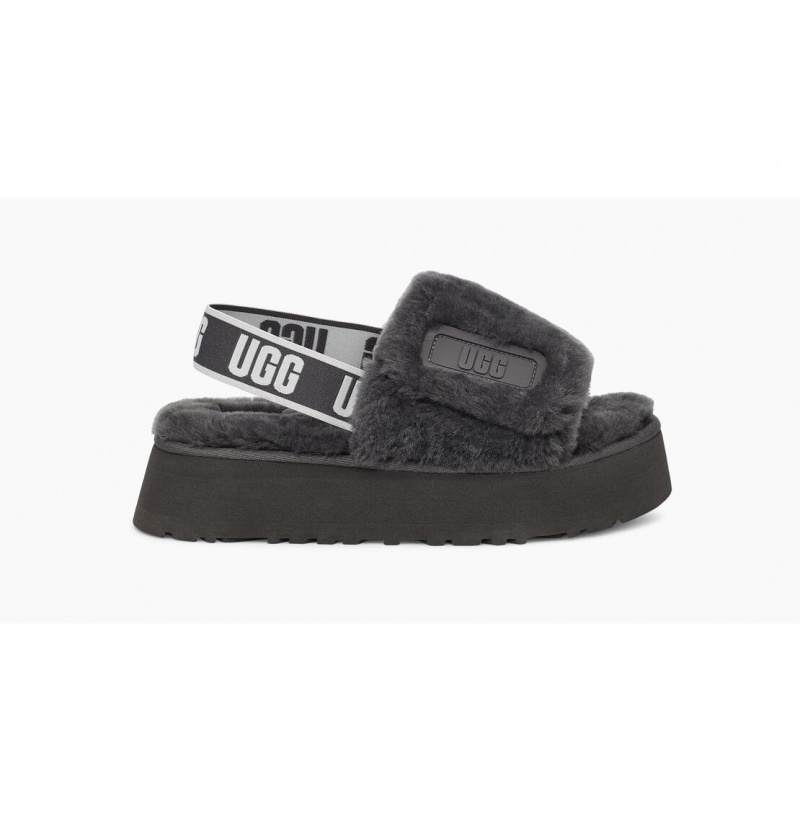 UGG Disco Slapky Papuce Damske Tmavo Siva | SK-069KPBXIY