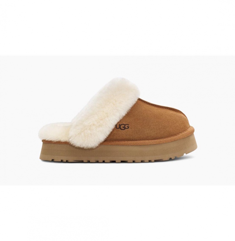 UGG Disquette Papuce Damske Hnede | SK-367QHOUVT