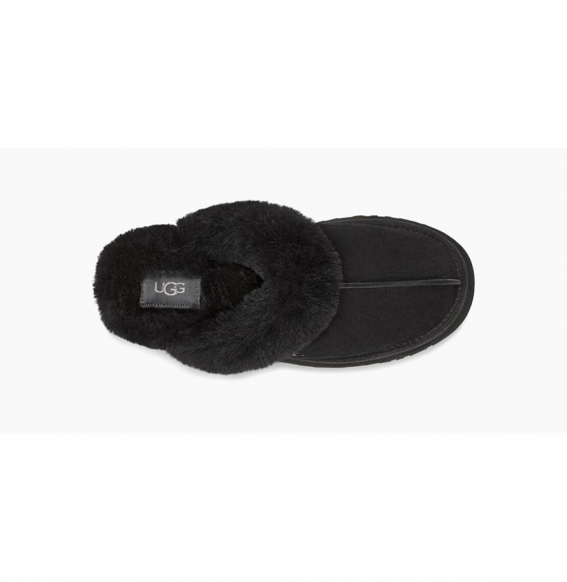 UGG Disquette Papuce Damske Čierne | SK-479FHICKG