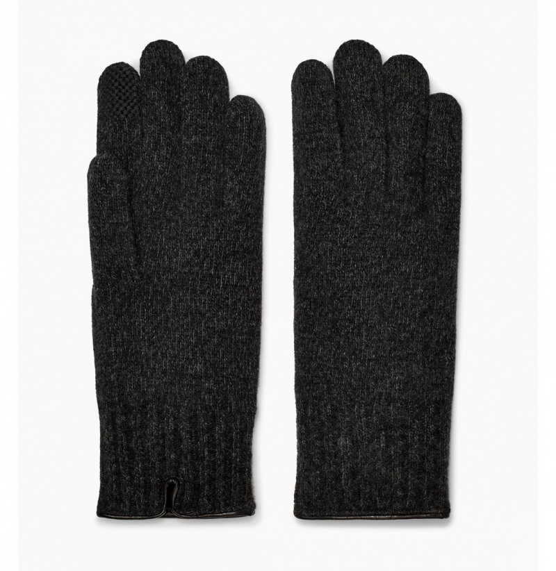 UGG Eastwood Rib Knit Rukavice Panske Čierne | SK-971KBOMLX