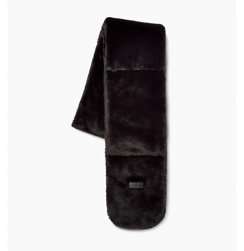 UGG Faux Fur Oblong Satky Damske Čierne | SK-916SUTDQK