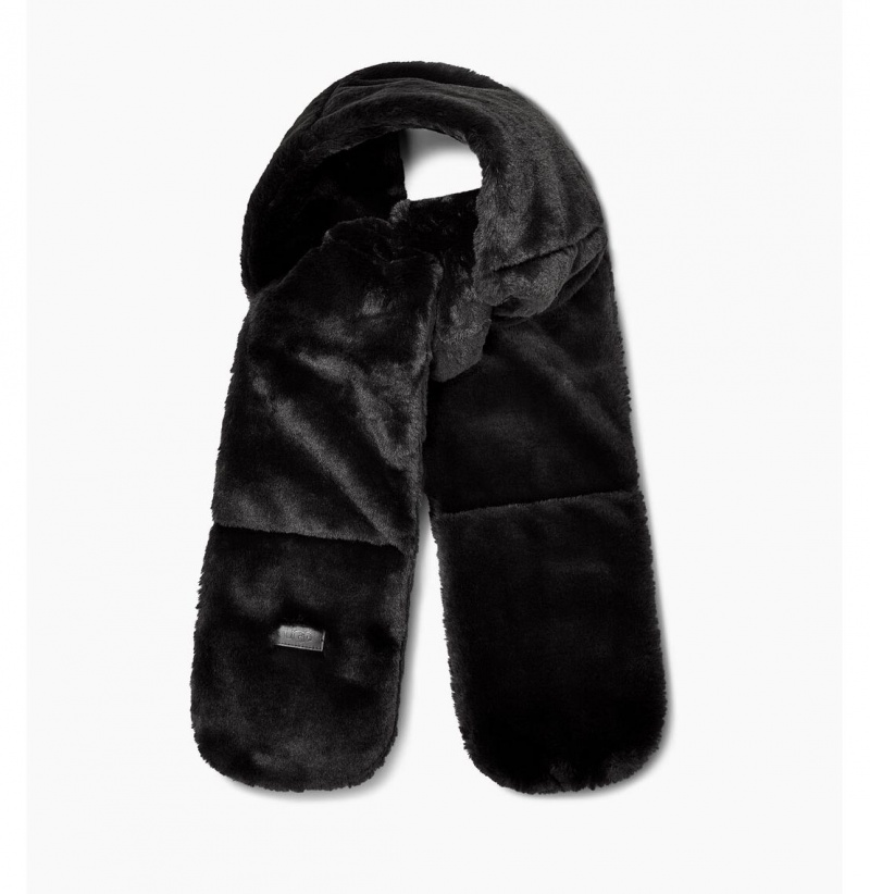 UGG Faux Fur Oblong Satky Damske Čierne | SK-916SUTDQK