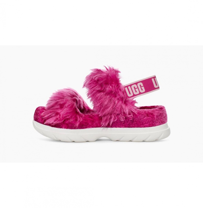 UGG Fluff Sugar Sandal Papuce Damske Ruzove | SK-836EKWODY