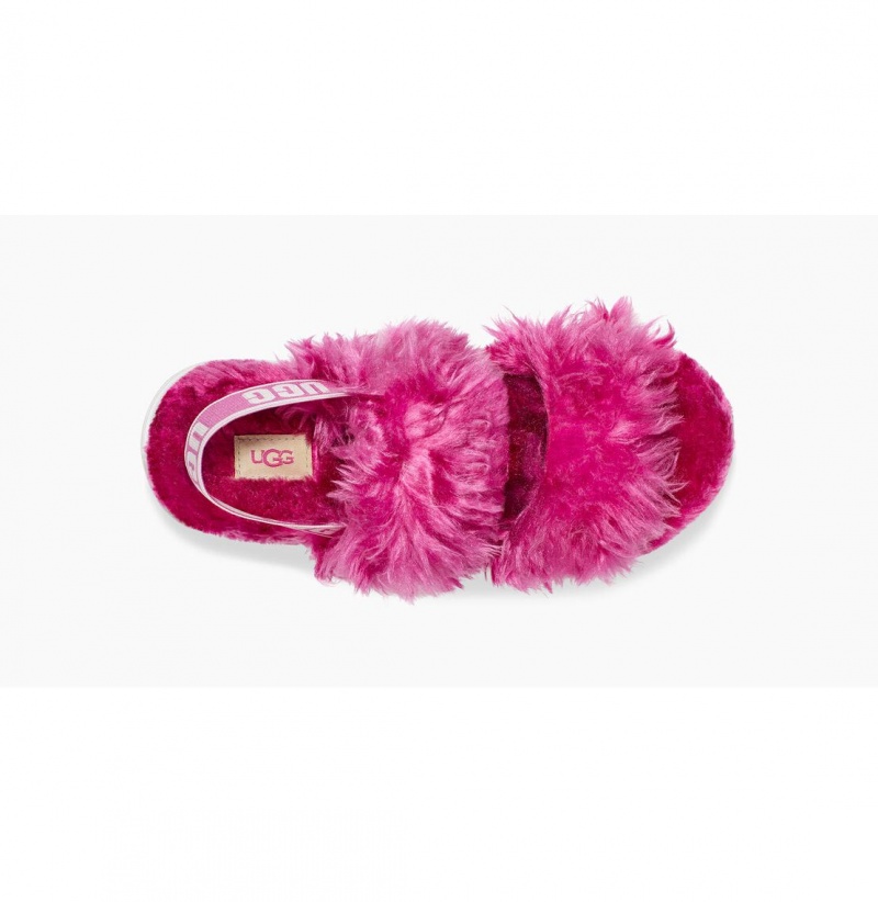 UGG Fluff Sugar Sandal Papuce Damske Ruzove | SK-836EKWODY