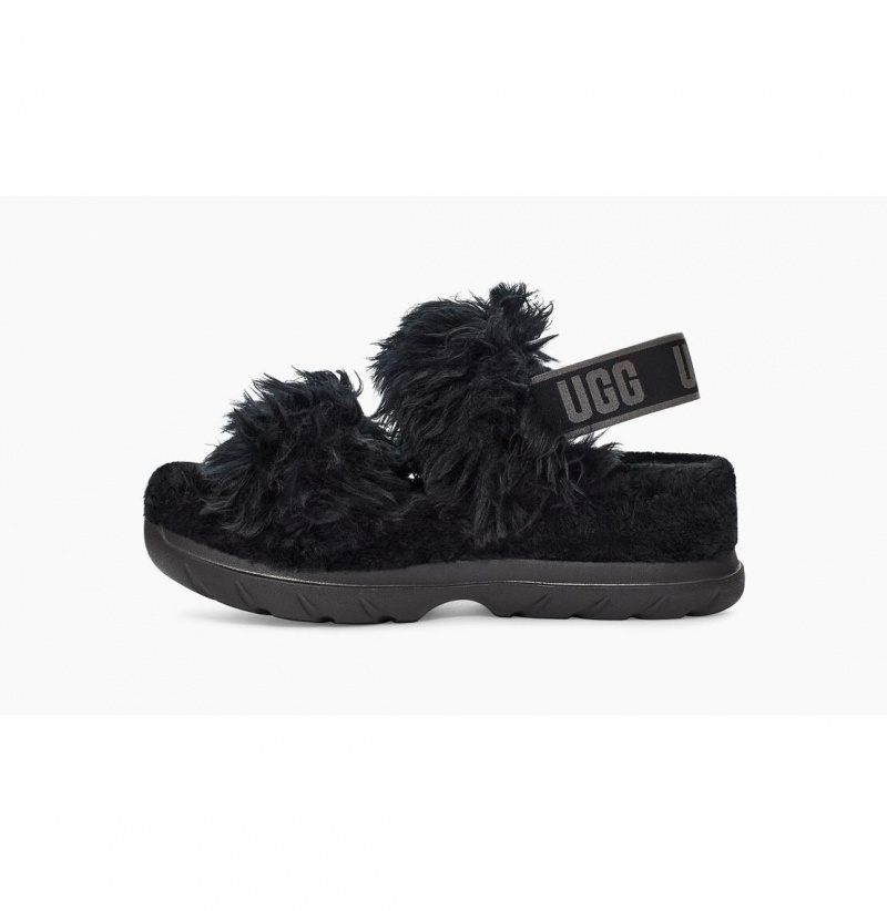 UGG Fluff Sugar Sandal Papuce Damske Čierne | SK-120ILBKNA