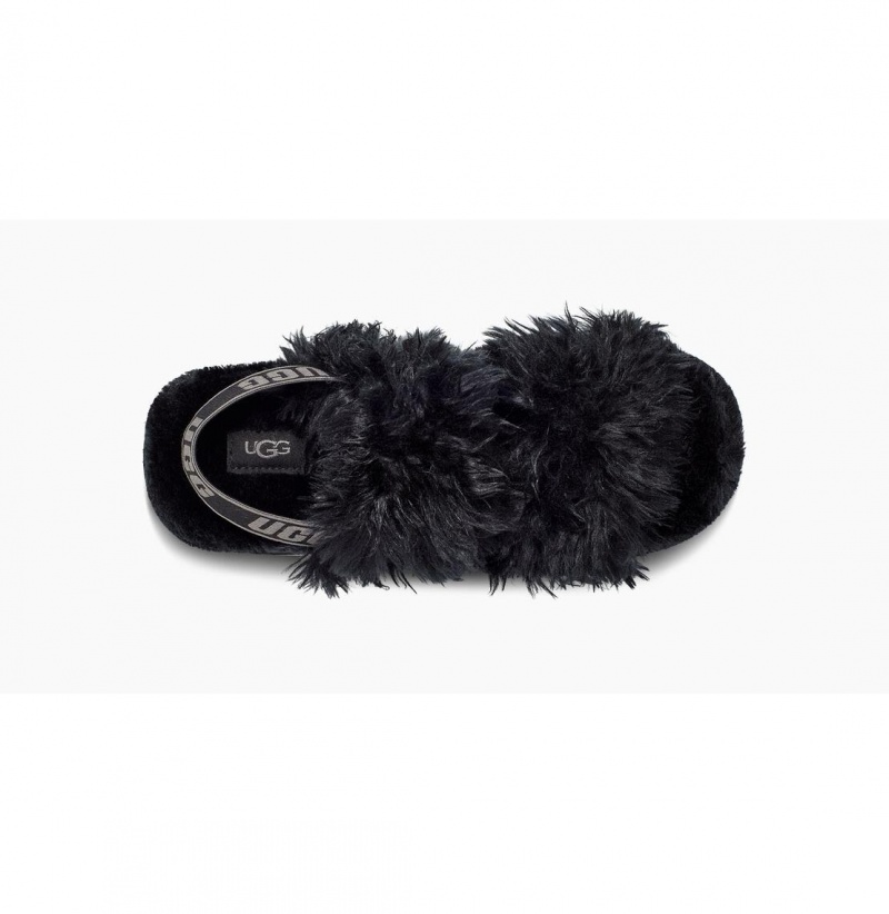 UGG Fluff Sugar Sandal Papuce Damske Čierne | SK-120ILBKNA