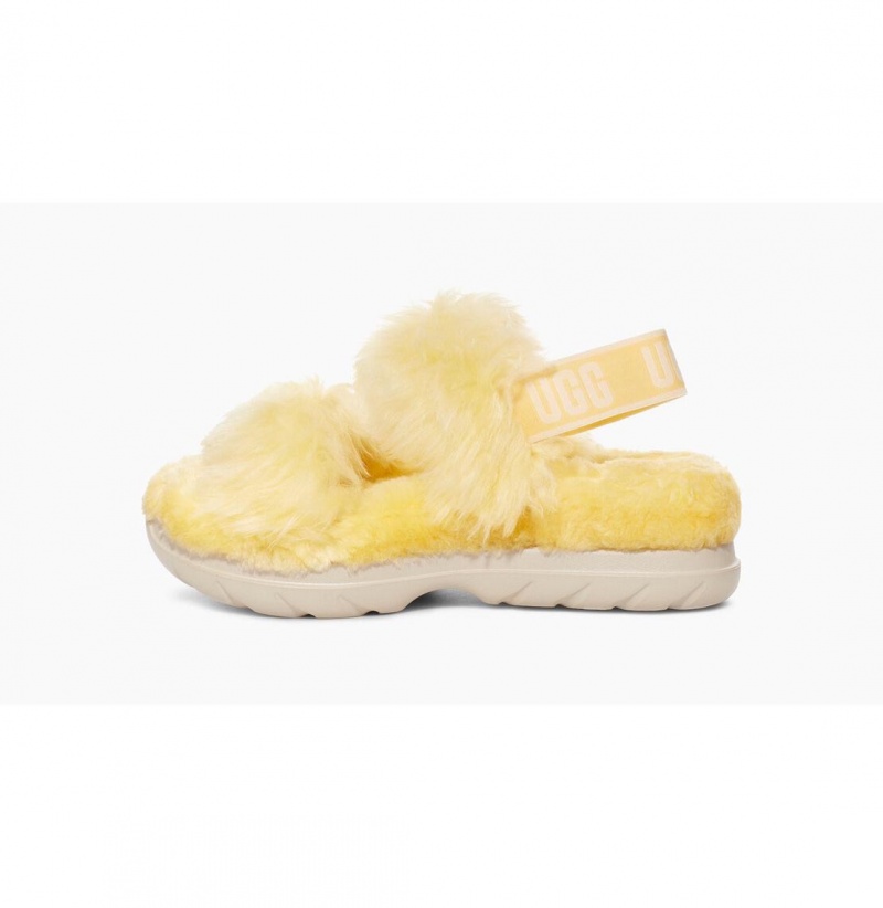UGG Fluff Sugar Sandal Papuce Damske Žlté | SK-895HLSWZK