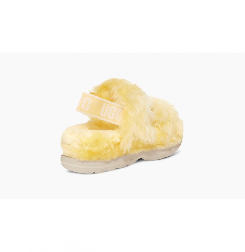 UGG Fluff Sugar Sandal Papuce Damske Žlté | SK-895HLSWZK