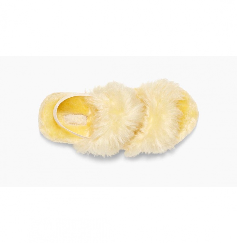 UGG Fluff Sugar Sandal Papuce Damske Žlté | SK-895HLSWZK