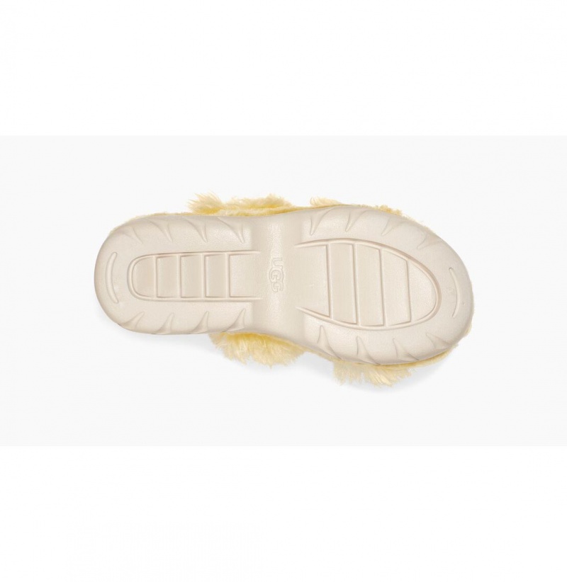 UGG Fluff Sugar Sandal Papuce Damske Žlté | SK-895HLSWZK