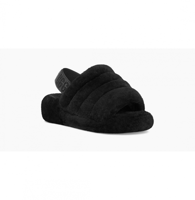 UGG Fluff Yeah Bling Papuce Damske Čierne | SK-358BFQWVM