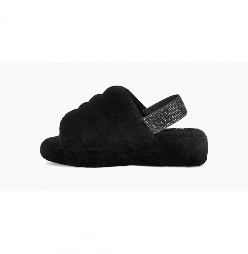 UGG Fluff Yeah Bling Papuce Damske Čierne | SK-358BFQWVM