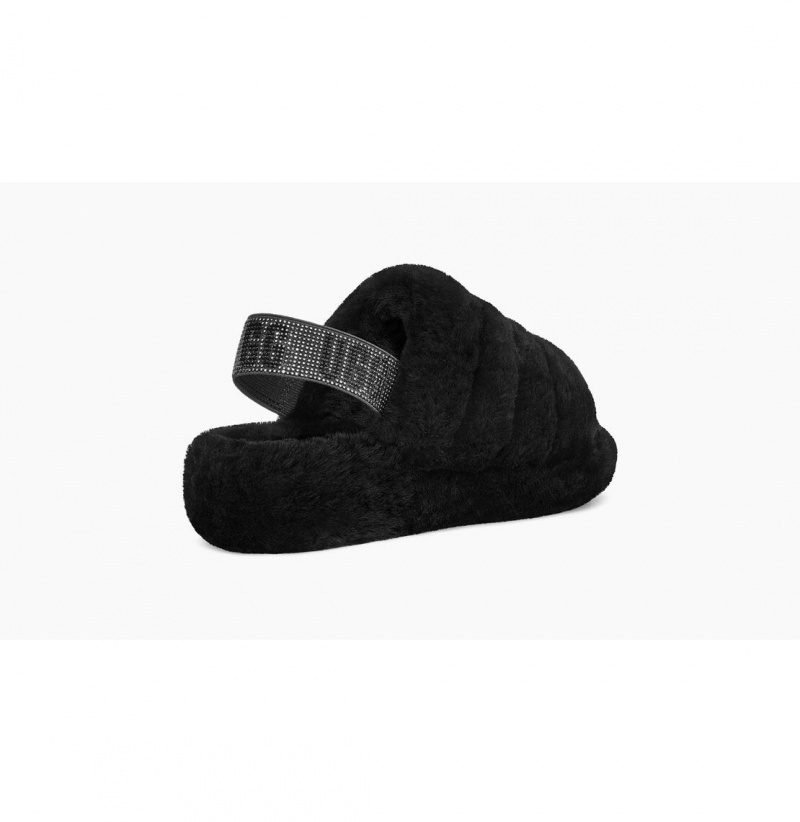 UGG Fluff Yeah Bling Papuce Damske Čierne | SK-358BFQWVM
