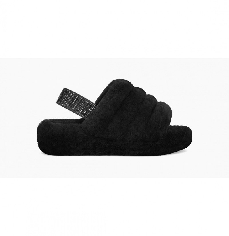 UGG Fluff Yeah Bling Papuce Damske Čierne | SK-358BFQWVM