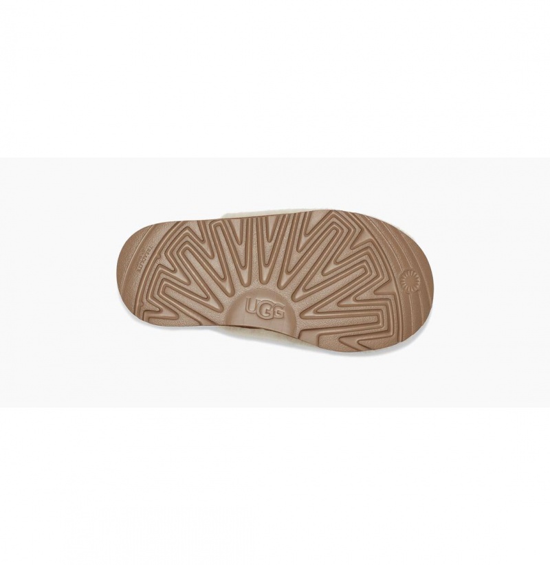 UGG Fluff Yeah Clog Papuce Detske Béžové | SK-065KYBAVM