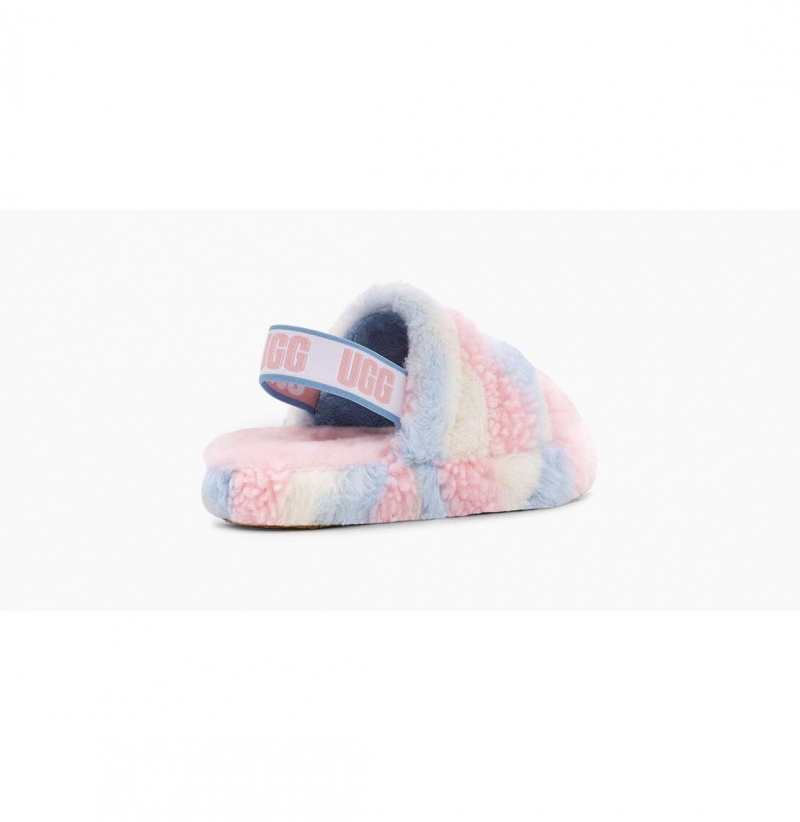 UGG Fluff Yeah Slapky Cali Collage Papuce Detske Viacfarebný | SK-394ZUESPY