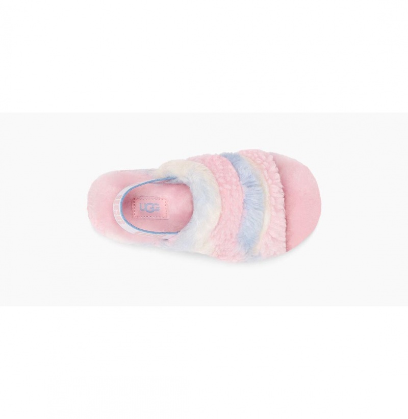 UGG Fluff Yeah Slapky Cali Collage Papuce Detske Viacfarebný | SK-394ZUESPY