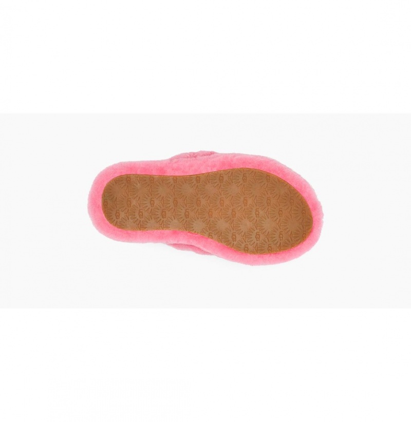UGG Fluff Yeah Slapky Glitter Papuce Detske Ruzove Ruzove | SK-948ZHNEQJ