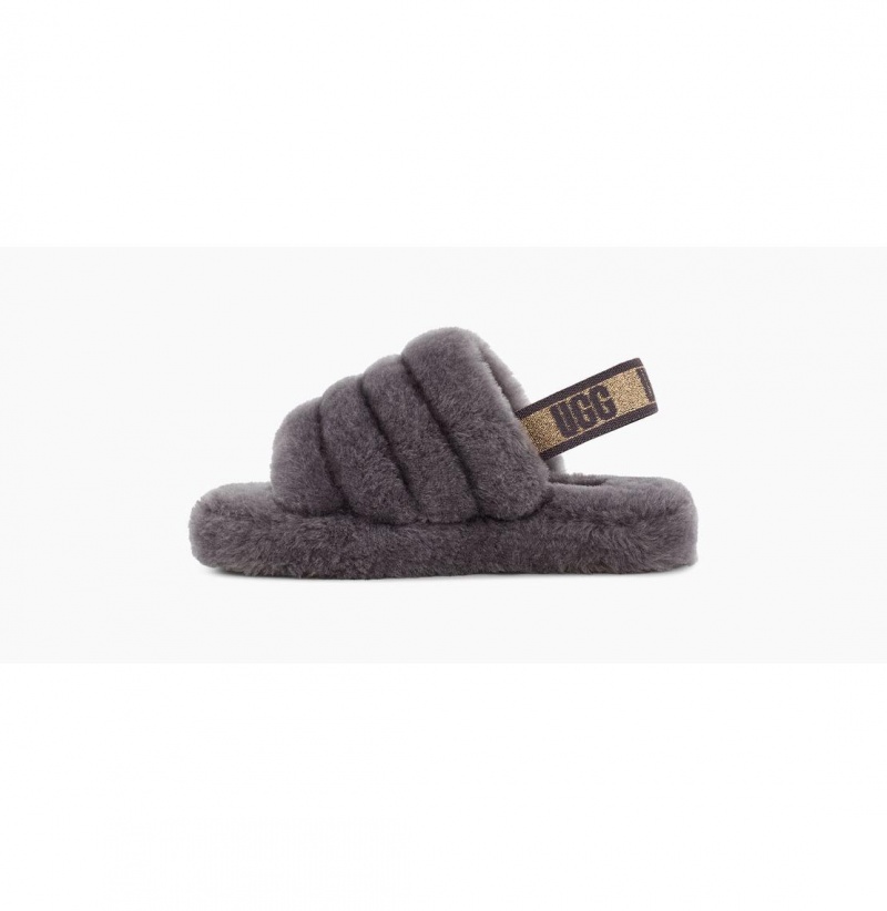 UGG Fluff Yeah Slapky Glitter Papuce Detske Svetlo Nachový | SK-802QJVKOF