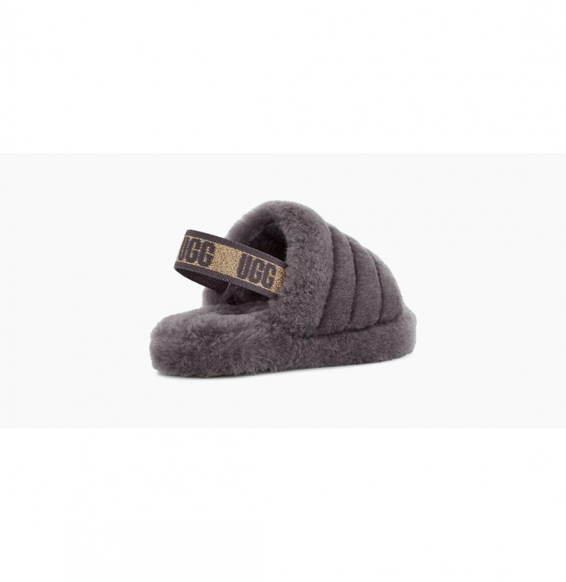 UGG Fluff Yeah Slapky Glitter Papuce Detske Svetlo Nachový | SK-802QJVKOF