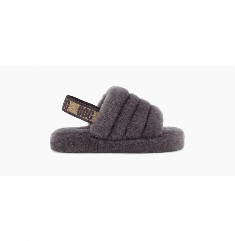 UGG Fluff Yeah Slapky Glitter Papuce Detske Svetlo Nachový | SK-802QJVKOF