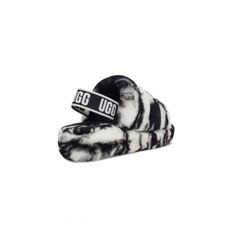 UGG Fluff Yeah Slapky Marble Papuce Damske Čierne | SK-721TIUNGS
