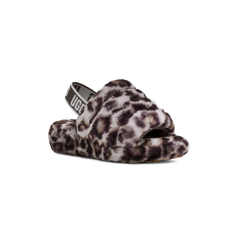 UGG Fluff Yeah Slapky Panther Print Papuce Damske Siva | SK-618HMVCID