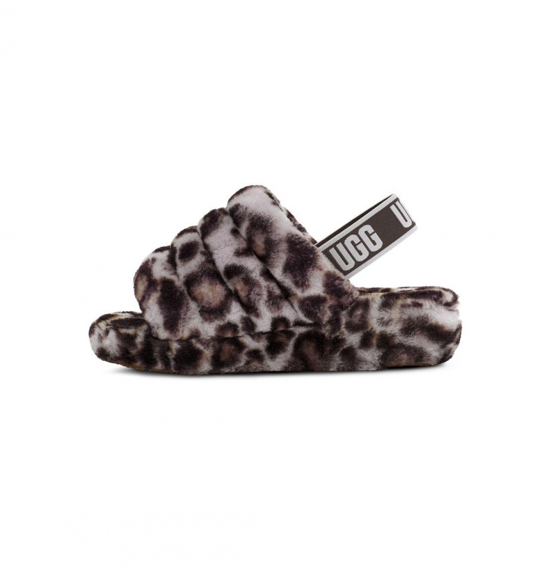 UGG Fluff Yeah Slapky Panther Print Papuce Damske Siva | SK-618HMVCID