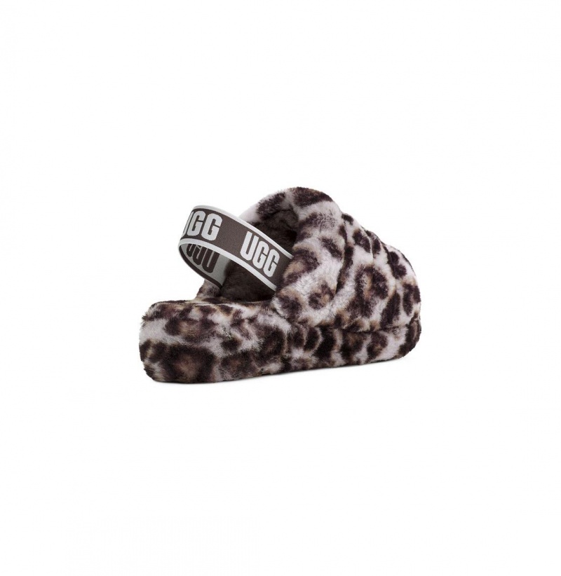 UGG Fluff Yeah Slapky Panther Print Papuce Damske Siva | SK-618HMVCID