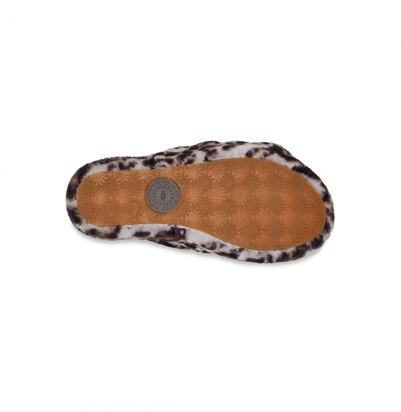 UGG Fluff Yeah Slapky Panther Print Papuce Damske Siva | SK-618HMVCID