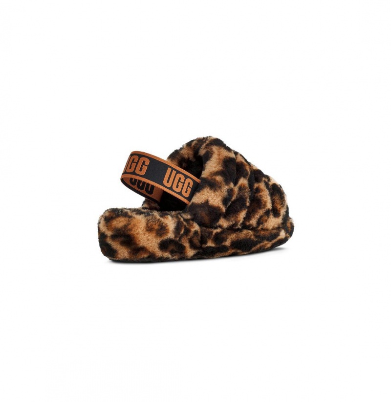 UGG Fluff Yeah Slapky Panther Print Papuce Damske Leopardie | SK-798QLOTPF