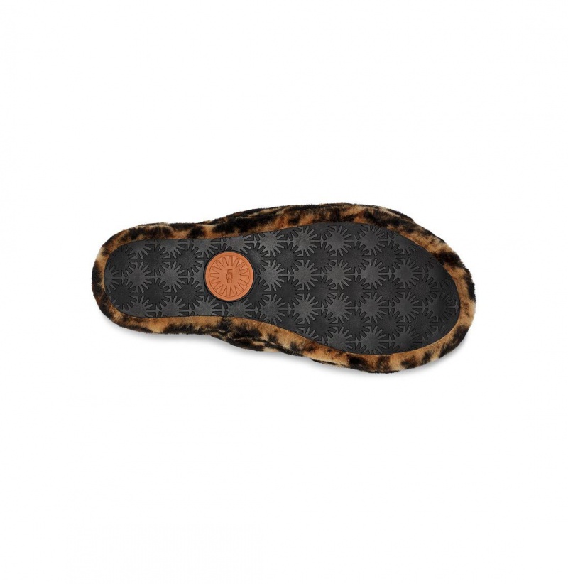 UGG Fluff Yeah Slapky Panther Print Papuce Damske Leopardie | SK-798QLOTPF