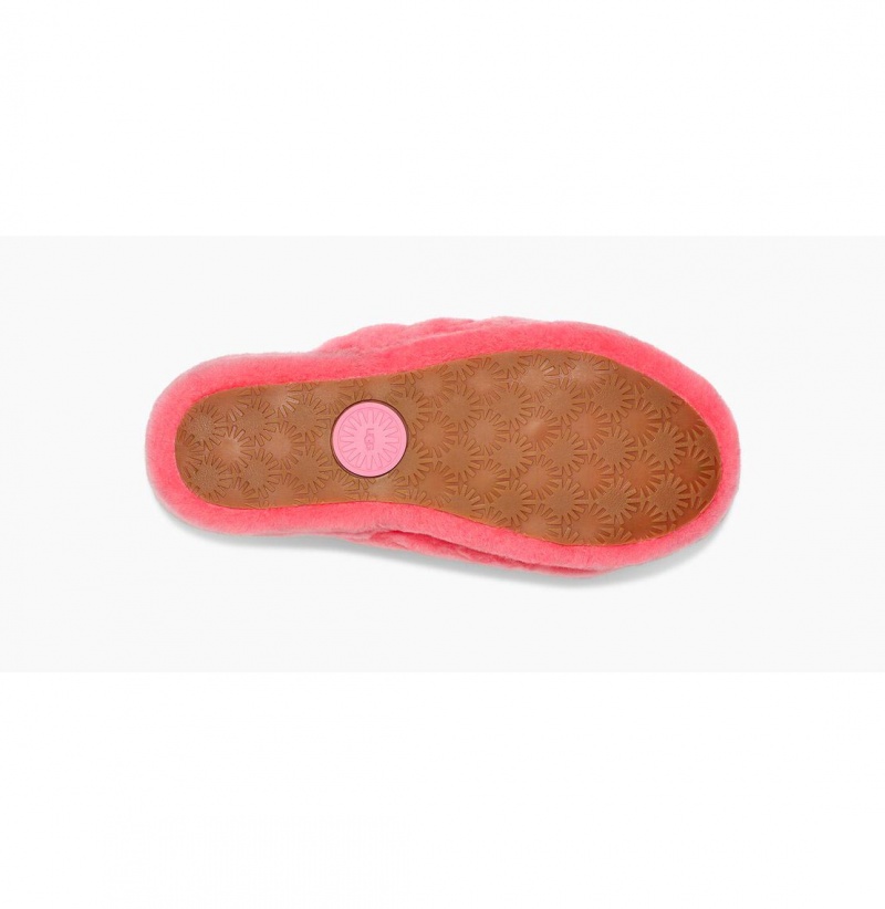 UGG Fluff Yeah Slapky Papuce Damske Ruzove Ruzove Béžové | SK-970SUGDCL