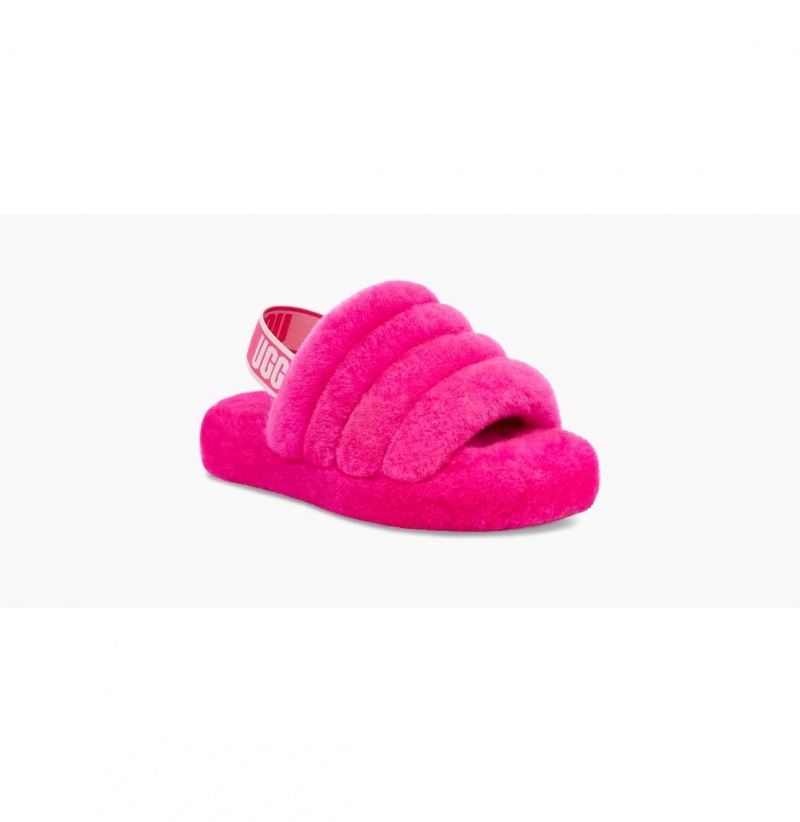 UGG Fluff Yeah Slapky Papuce Detske Ruzove | SK-501PZJBNU