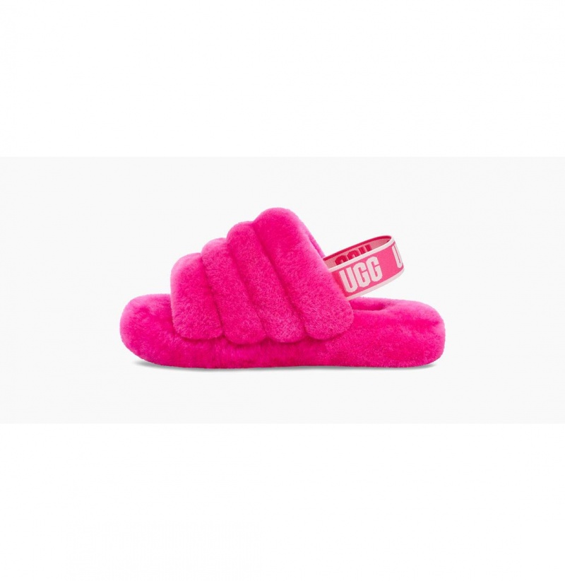 UGG Fluff Yeah Slapky Papuce Detske Ruzove | SK-501PZJBNU