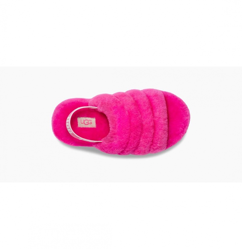 UGG Fluff Yeah Slapky Papuce Detske Ruzove | SK-501PZJBNU