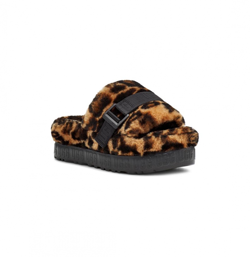 UGG Fluffita Panther Print Papuce Damske Leopardie | SK-105MLJVDG