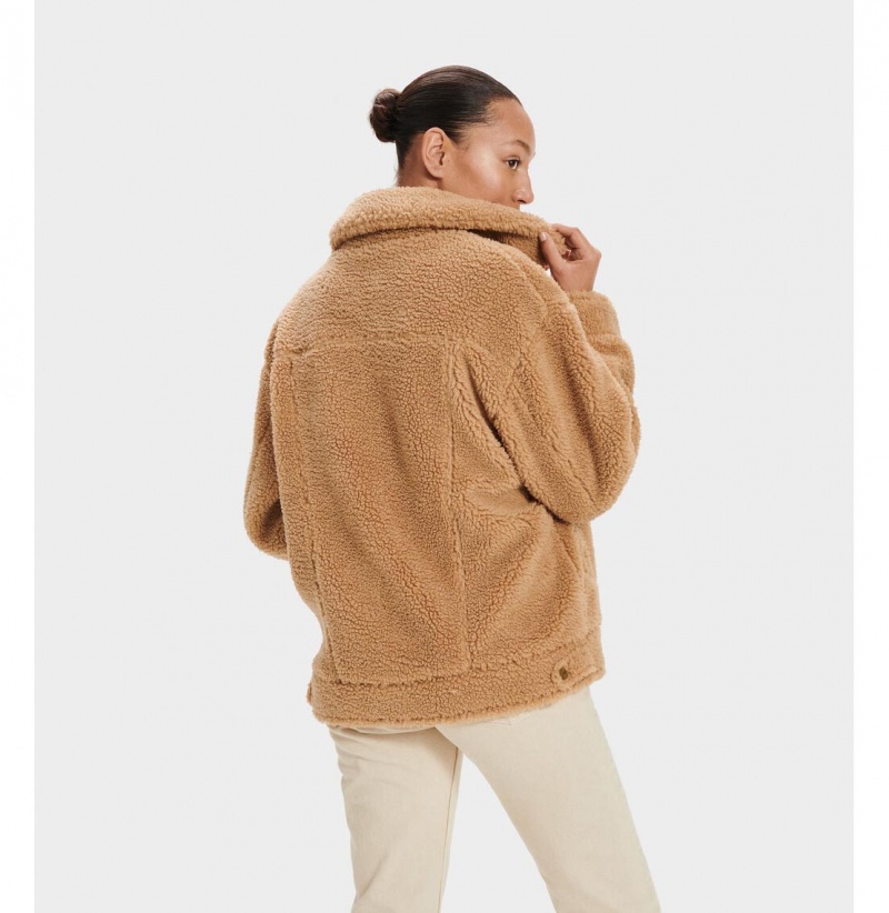 UGG Frankie Sherpa Trucker Bundy Damske Hnede | SK-816NFCQET