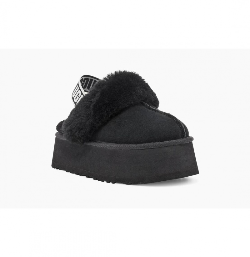 UGG Funkette Papuce Damske Čierne | SK-498URZWHJ