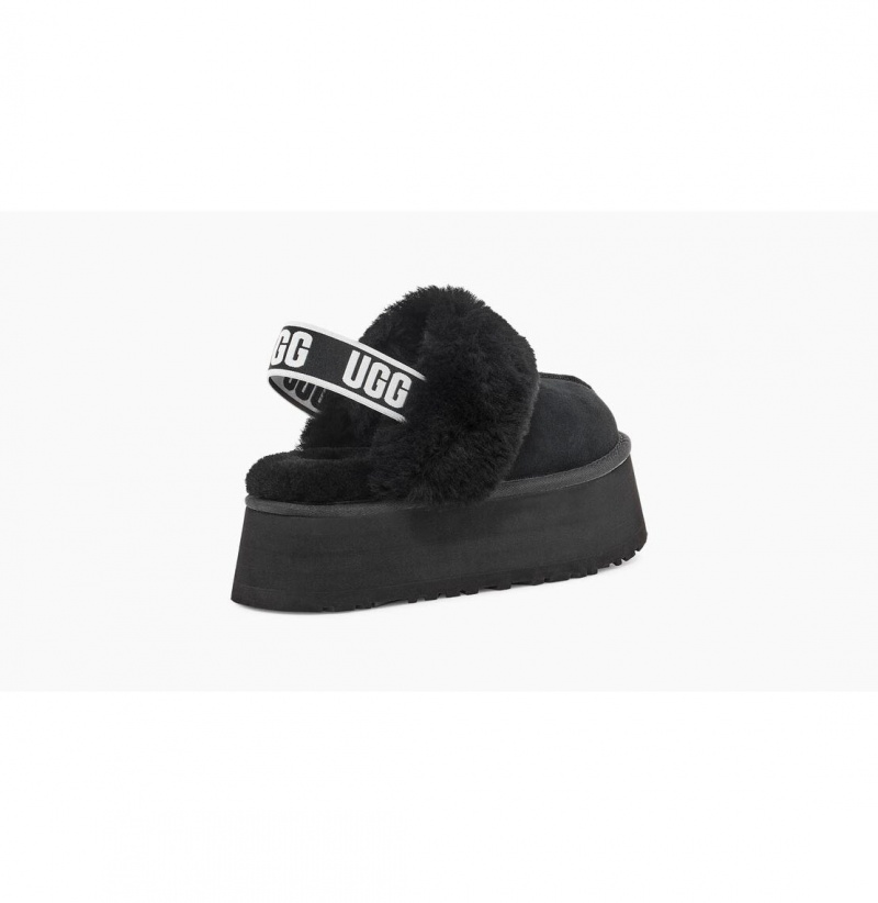 UGG Funkette Papuce Damske Čierne | SK-498URZWHJ