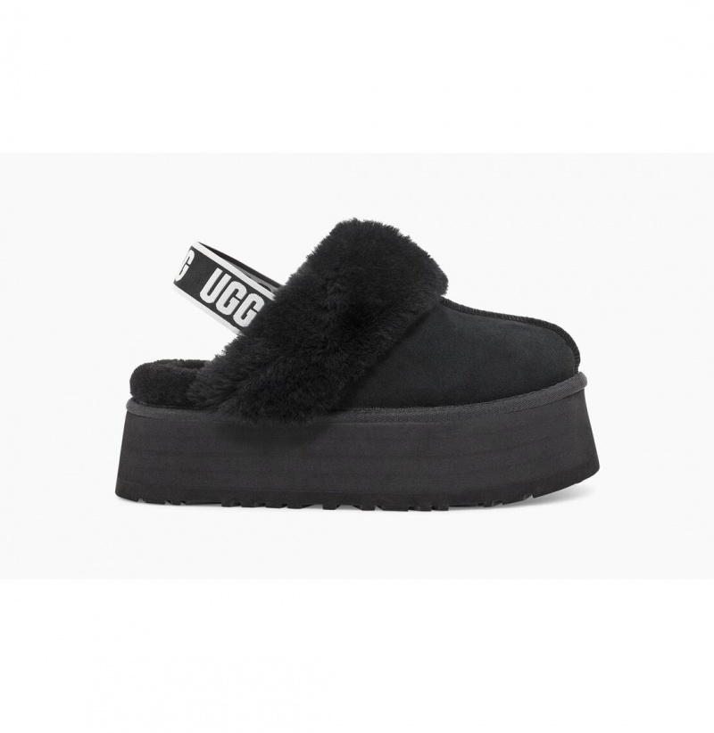 UGG Funkette Papuce Damske Čierne | SK-498URZWHJ