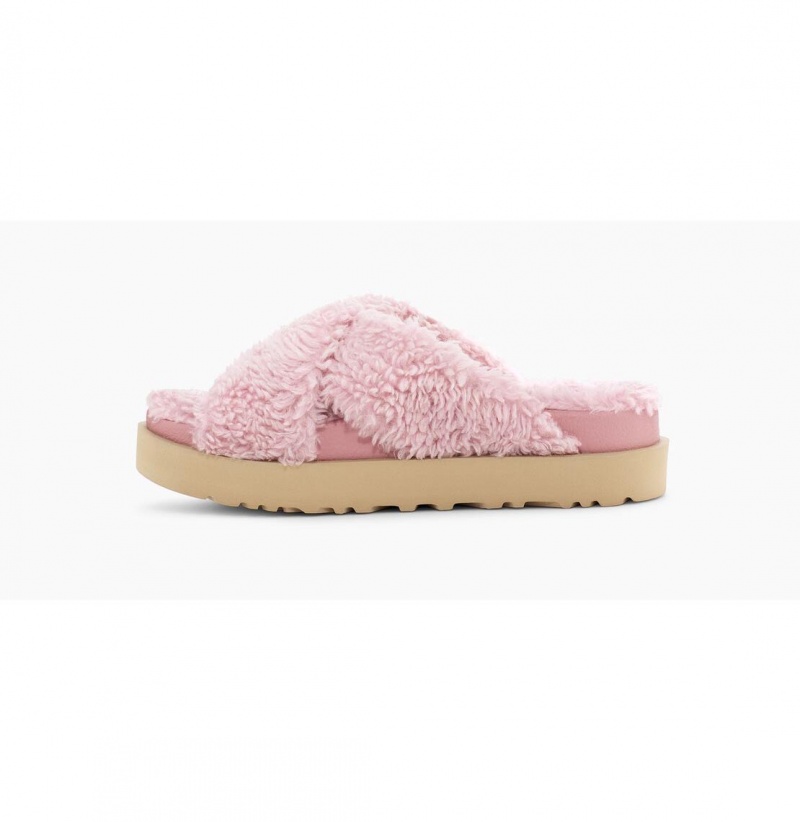 UGG Fuzz Sugar Cross Slapky Papuce Damske Ruzove | SK-953QPUBWG